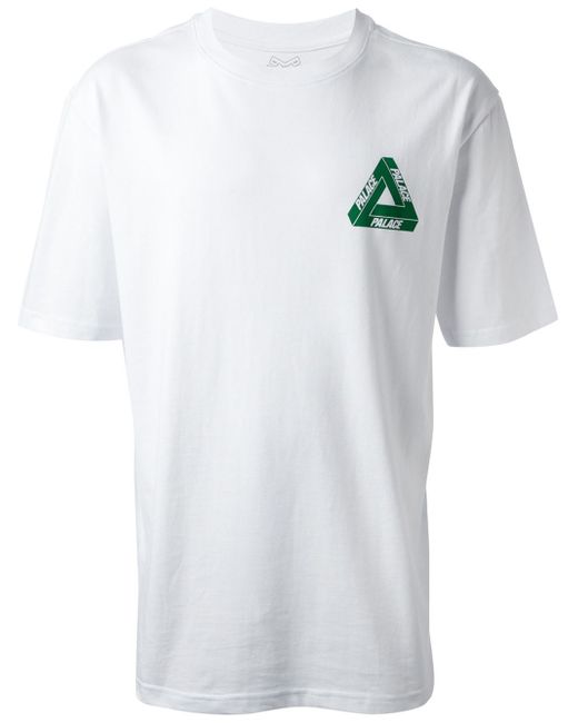 Palace White Triangle Logo Tshirt for men