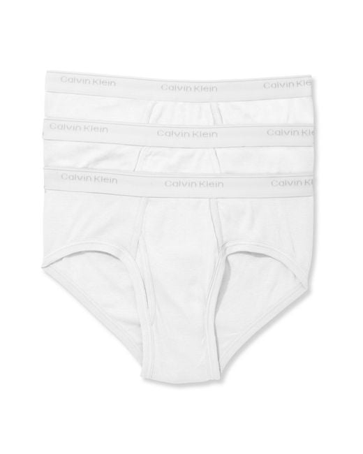 Calvin Klein Low Rise Briefs 3 Pack U1183 in White for Men | Lyst