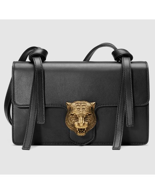 Gucci Black Animalier Leather Shoulder Bag