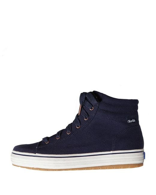 Keds Hi Rise Canvas High-top Sneakers in Blue (Navy Blue) | Lyst
