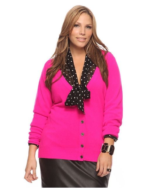 Forever 21 Plus Size Boyfriend Cardigan in Hot Pink (Pink) | Lyst