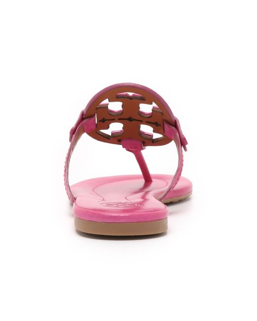 Tory Burch Miller Thong Sandals in Pink | Lyst