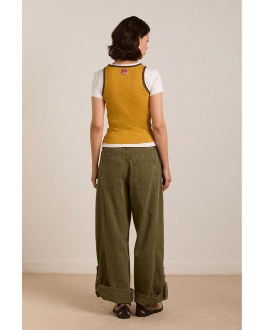 Damson Madder Yellow Manon Layered Ss Tee/Coffee Bean