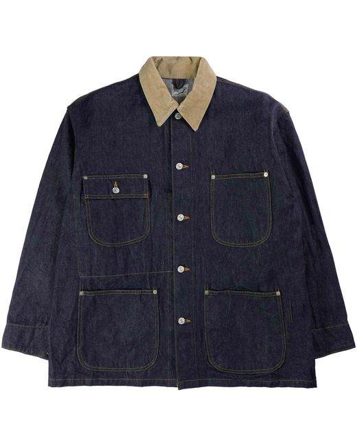 Orslow Blue Loose Fit Oxford Coverall for men