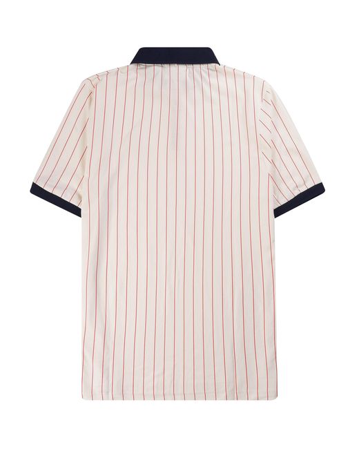 Fila Pink Bb1 Classic Vintage Striped Polo Shirt for men