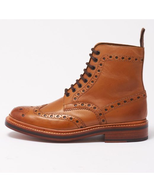 mens tan brogue boots