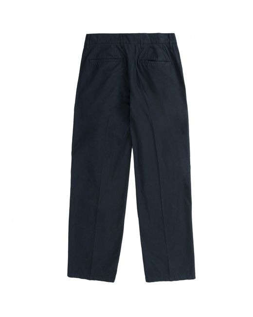 Norse Projects Blue Benn Relaxed Typewriter Pleated Trousers for men