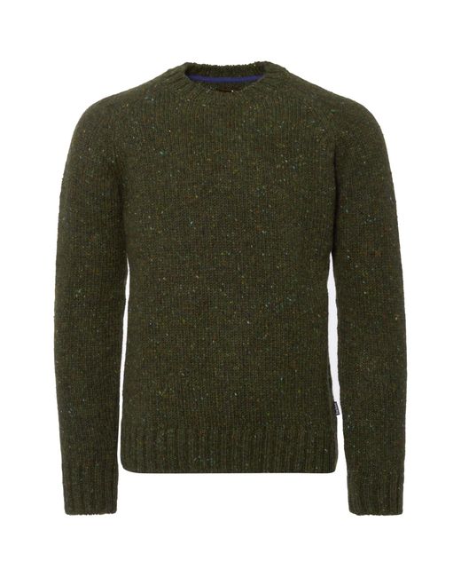 Barbour Multicolor Netherby Forest Green Wool Jumper Mkn0859Gn91 for men
