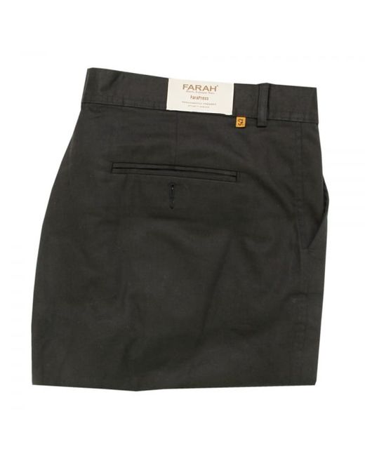 Farah Vintage Stay Press Retro Black Kick Trousers Fse23002 for men
