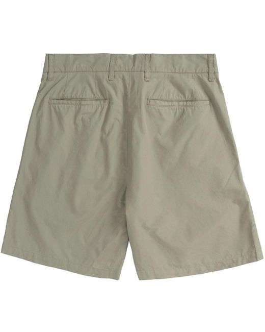 Norse Projects Gray Benn Relaxed Typewriter Pleated Shorts for men