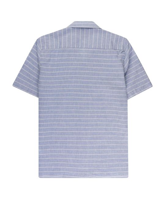 Armor Lux Blue Short Sleeve Shirt for men