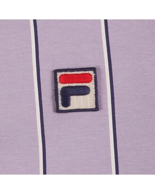 Fila Purple Brett Double Stripe Polo Shirt for men