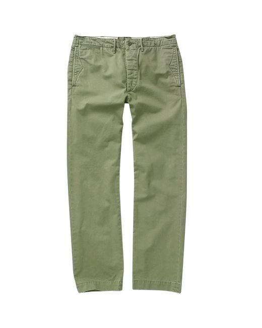 RRL Green Officer's Chino Trousers for men