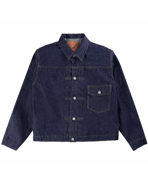Orslow Blue Type 1 Pleated Front 40's Denim Jacket for men