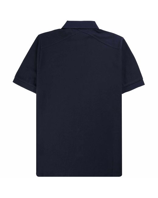 Ma Strum Blue Short Sleeve Pique Polo Shirt for men
