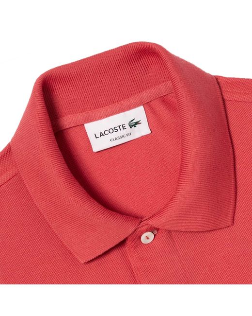 Lacoste Red L.12.12 Petit Pique Cotton Polo Shirt for men