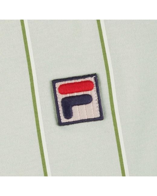 Fila Green Brett Double Stripe Polo Shirt for men