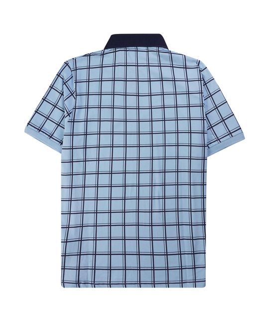 Fila Blue Bobby Check Polo Shirt for men
