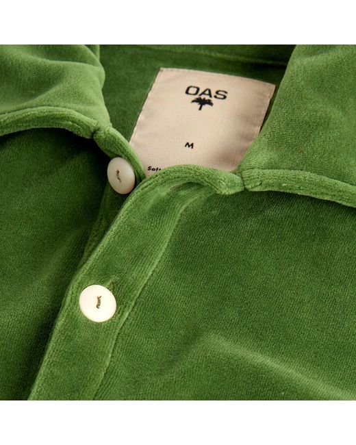 Oas Green Velour Shirt for men