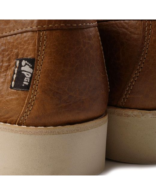 Yogi Footwear Brown X Stuarts London X Stuarts London Rudy Loafers Ostrich Leather for men