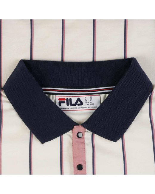 Fila Multicolor Brett Double Stripe Polo Shirt for men
