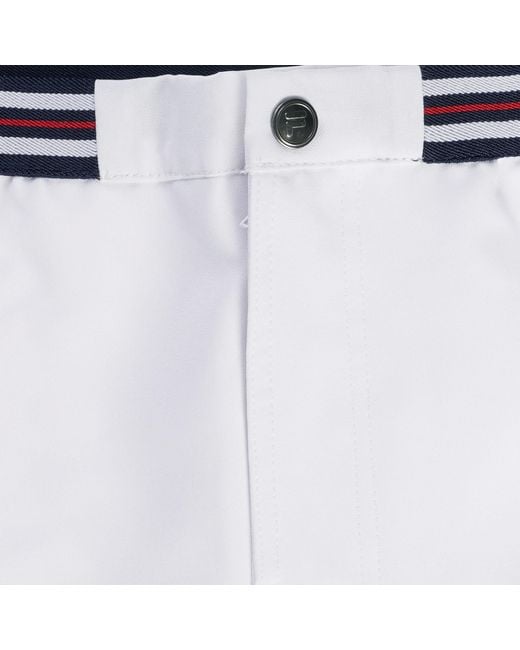Fila White Hightide 4 Terry Pocket Stripe Shorts for men