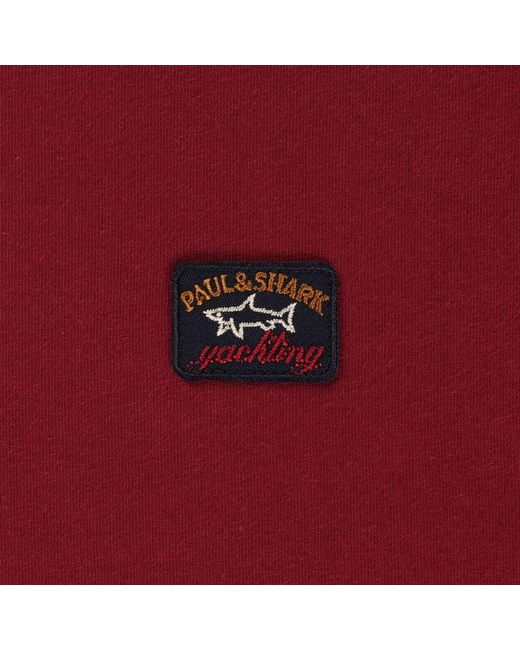 Paul & Shark Red Short Sleeve Cotton T-shirt for men