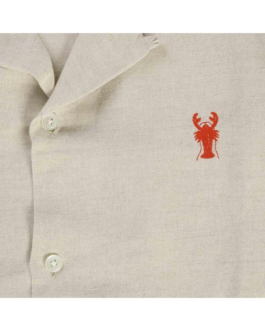 Portuguese Flannel Natural Lobster Shirt for men
