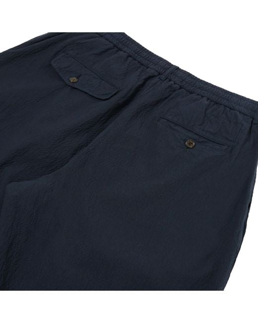 Universal Works Blue Pleated Track Pant for men