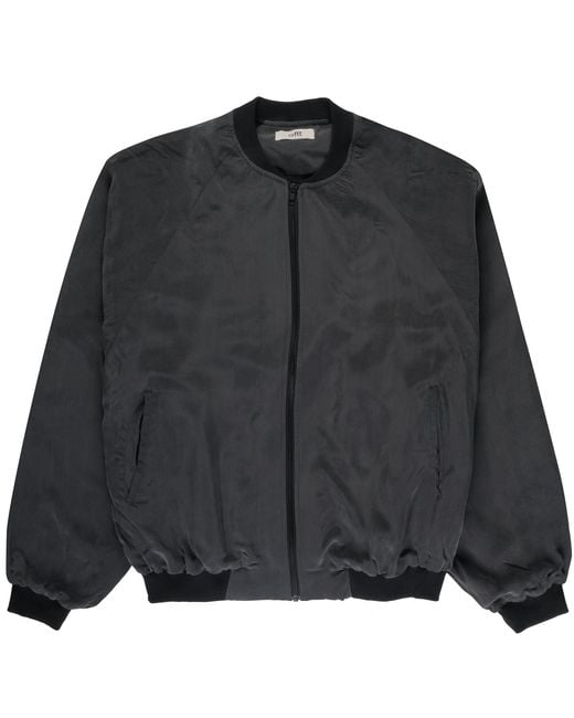 OFTT Black Offt Vegan Silk Bomber Jacket for men