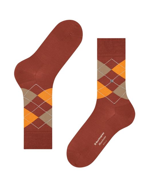 Burlington Red Manchester Socks for men