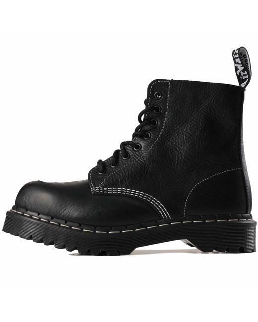 Dr. Martens Black 1460 Pascal Bex Steel Toe Leather Boots for men