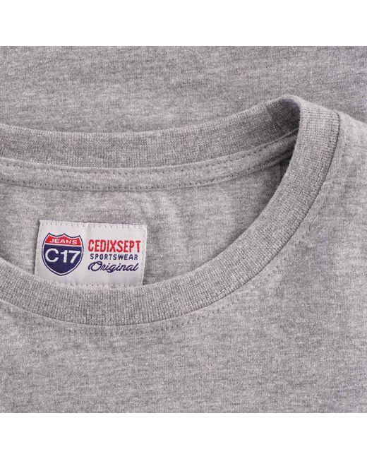 C17 Jeans Gray C17 Jeans Patch Pocket Organic Cotton T-shirt |g for men