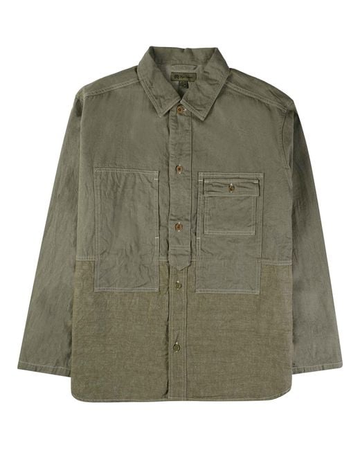 Nigel Cabourn Utility Shirt Type 2 10oz Denim- Green for men