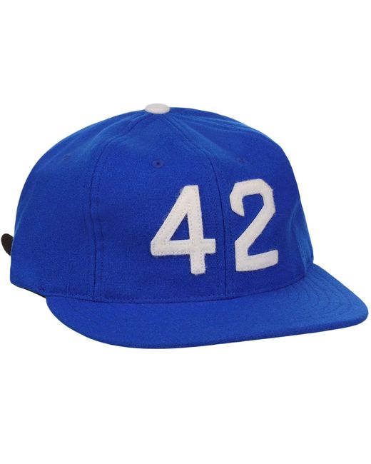 Ebbets Field Flannels Blue Jackie Robinson 42 Ballcap for men