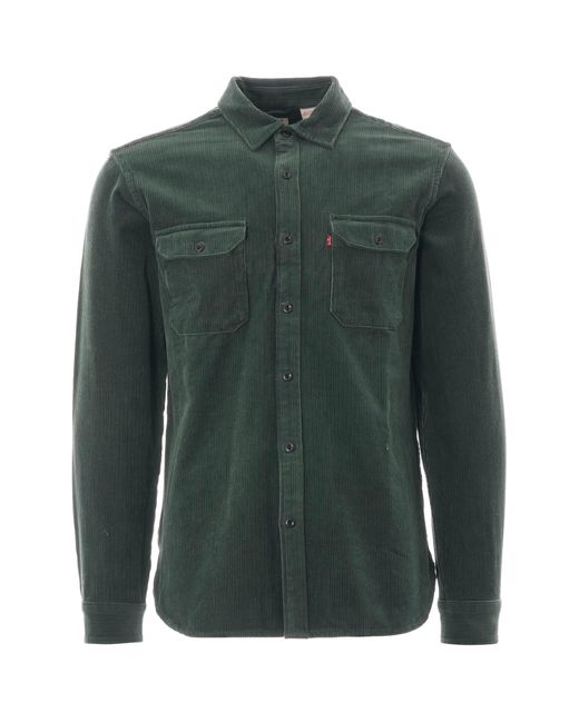 Levi's Levi's Jackson Worker Python Green Corduroy Shirt for men