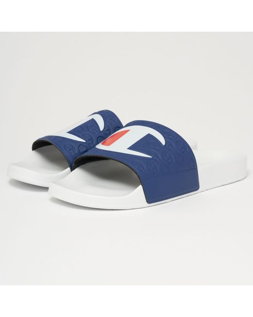 champion slides mens white
