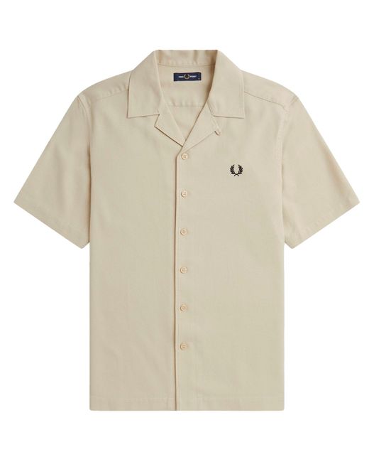 Fred Perry Natural Pique Texture Revere Collar Shirt for men