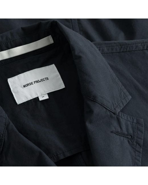 Norse Projects Blue Nilas Typewriter Work Jacket for men