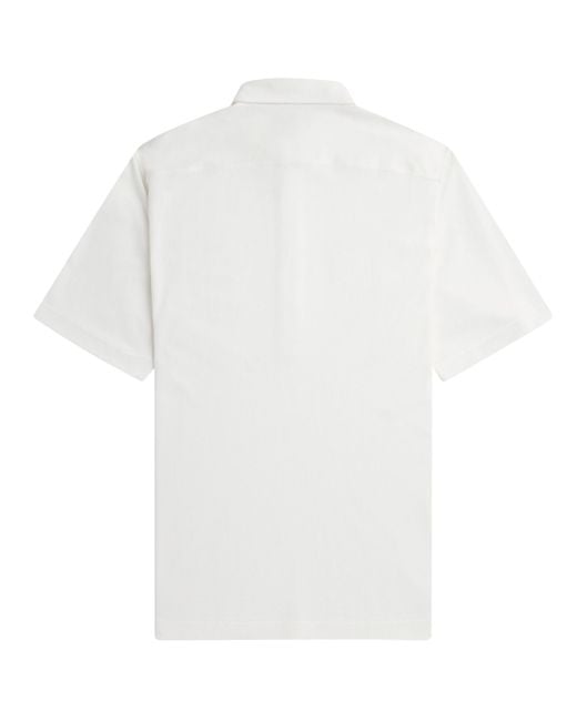 Fred Perry White Pullover Shirt for men