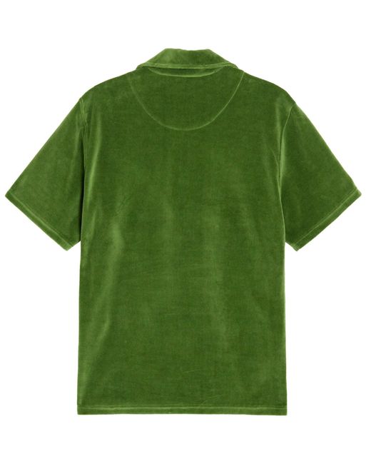 Oas Green Velour Shirt for men