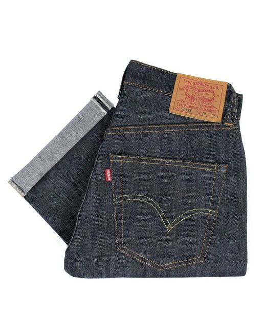 Levi's Blue Levis Vintage 1947 Rigid Shrink To Fit 501 Xx Unwashed Selvage Denim Jeans 47501-0167 for men