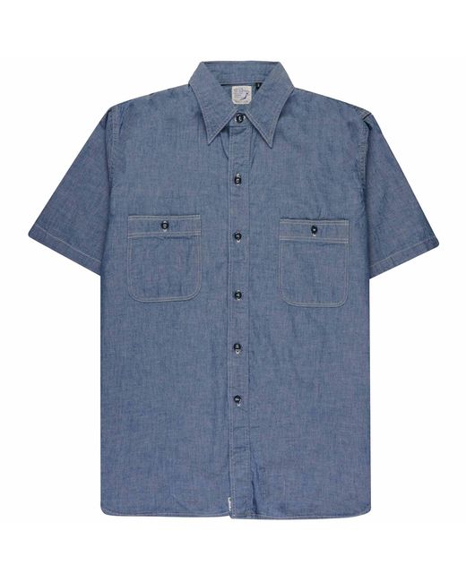 Orslow Blue Chambray Work Shirt for men