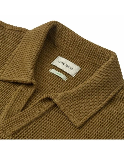 Oliver Spencer Green Austell Short Sleeve Polo Shirt for men