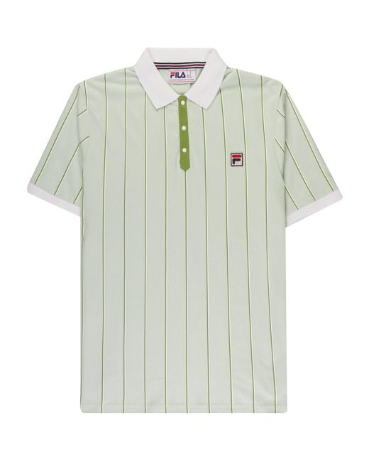 Fila Green Brett Double Stripe Polo Shirt for men