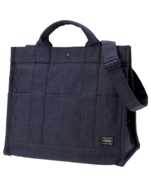 Porter-Yoshida and Co Blue Smoky 2 Way Tote Bag for men
