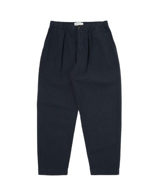 Universal Works Blue Pleated Track Pant for men