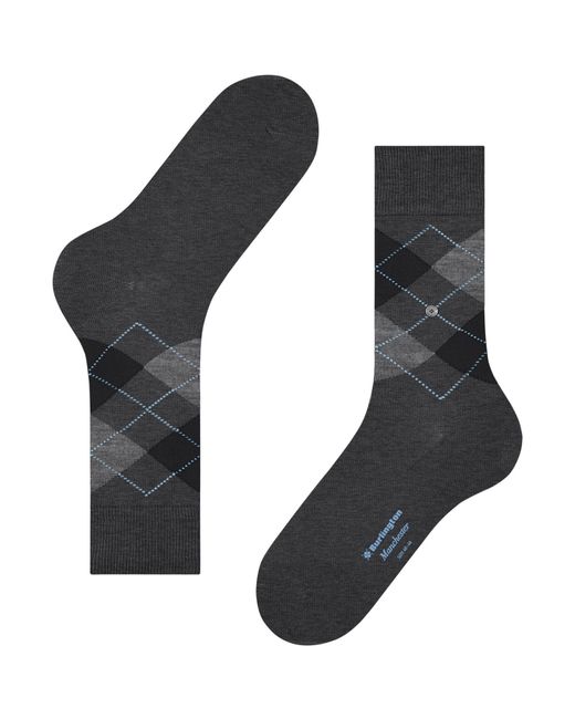 Burlington Black Manchester Socks for men