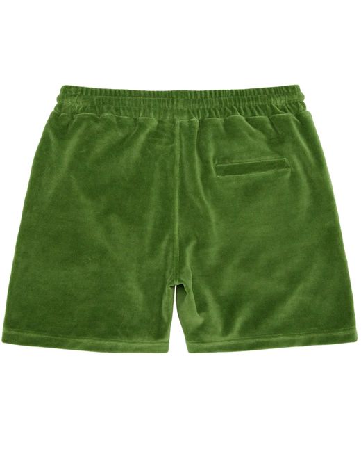 Oas Green Velour Shorts for men