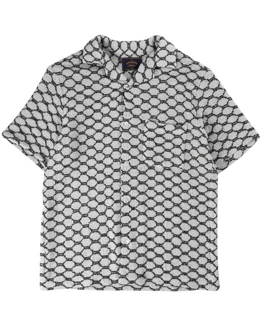 Portuguese Flannel Gray Net Shirt for men